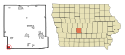 Location of Dexter, Iowa