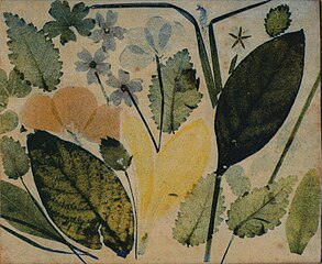 Color print made from three direct photograms, 1869 or 1870