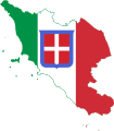 Flag map of Central Italy