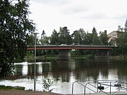 The old Friitalan silta over the Kokemäenjoki in 2012, looking across the river at Friitala from Vanhakylä.