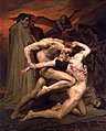 William-Adolphe Bouguereau's painting of Dante And Virgil In Hell (1850).