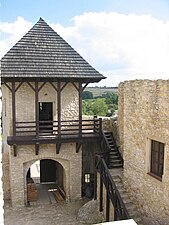 Bobolice Castle gate tower, August 2010
