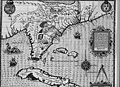 Image 2A 1591 map of Florida by Jacques le Moyne de Morgues. (from History of Florida)
