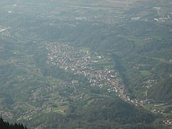 Aerial view of Fregona
