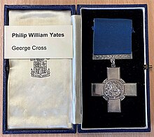 George Cross medal awarded to Philip William Yates