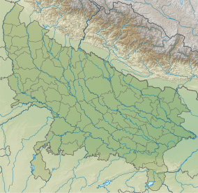Map showing the location of Chandra Prabha Sanctuary