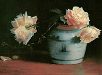 Mary Hiester Reid Roses in a Vase 1891. Metropolitan Museum, NY