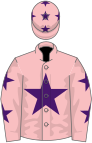 Pink, purple star, stars on sleeves and cap