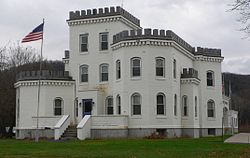 “The Castle” Alpheus Corby house, which is also the town hall for Conklin, New York