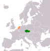 Location map for the Czech Republic and the Netherlands.