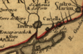 The fort marked in an 18th-century map