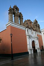 Church La Merced, located next to the headquarters of the Superior Court of Justice of La Libertad in the Paseo Pizarro