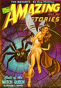 Shaver Mystery stories continued to dominate Amazing's covers in 1946