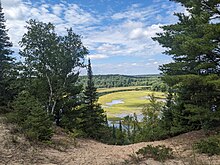 View from bluffs of the Au Sable River in Iosco County, Michigan.