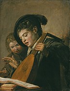 Two Singing Boys with a Lute and a Music Book, c. 1625