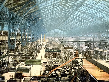 Interior of the Galerie des machines (1889)