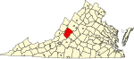 State map highlighting Rockbridge County
