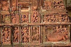 Terracotta panels at Bankati temple