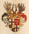 In the 16th century, officers of the order would quarter their family arms with the order's arms.[53]