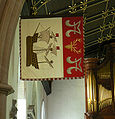 Garter banner of Lord Wilson of Rievaulx, now at Jesus College Chapel, Oxford