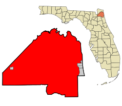 Location within Duval County