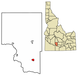 Location of Wendell in Gooding County, Idaho.