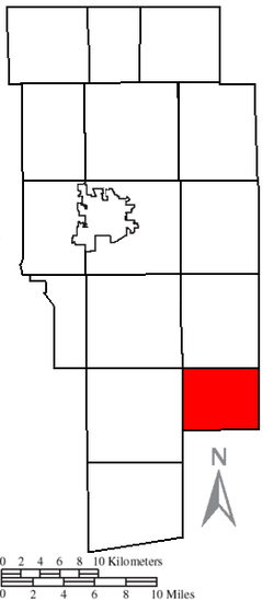 Location of Lake Township in Ashland County