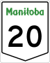 Provincial Trunk Highway 20 marker