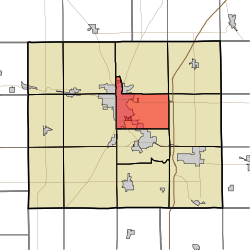 Location of Center Township in Grant County