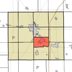 Location of Mill Township in Grant County