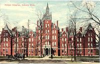 Early 1900s postcard of the hospital