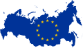 Flag map of Russia (EU)