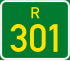Regional route R301 shield