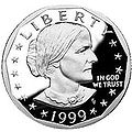 Susan B. Anthony, on a US dollar coin