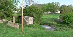 Remains of dam on Bazile Creek