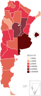 Number of confirmed cases by province.
