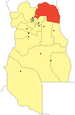 location of Departamento Lavalle in Mendoza Province
