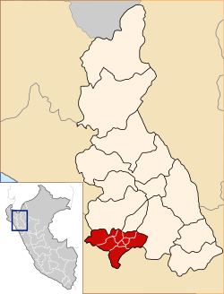 Location of Contumazá in the Cajamarca Region
