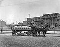 Chariot à bière de la Brasserie Molson, Montréal, Québec, Canada, vers 1908