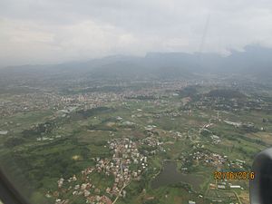 Aerial view of Nagdaha, Dhapakhel, Nepal