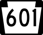 Pennsylvania Route 601 marker