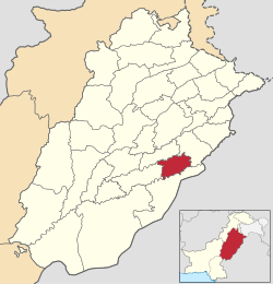 Location of Pakpattan in Punjab.