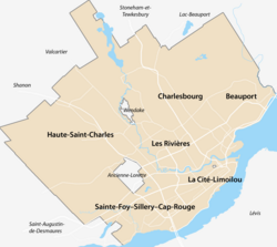 Location of the Sainte Foy Districts within Quebec City