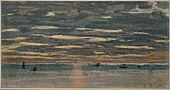 Claude Monet, Sunset at Sea, 1865–70, Ashmolean Museum , Oxford