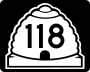 State Route 118 marker