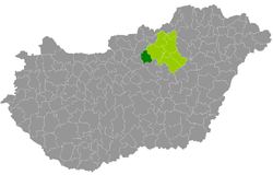 Hatvan District within Hungary and Heves County.