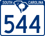South Carolina Highway 544 marker