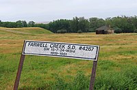 The abandoned Farwell Creek school