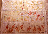 Depiction of ceramic production in the Old Kingdom