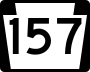 Pennsylvania Route 157 marker